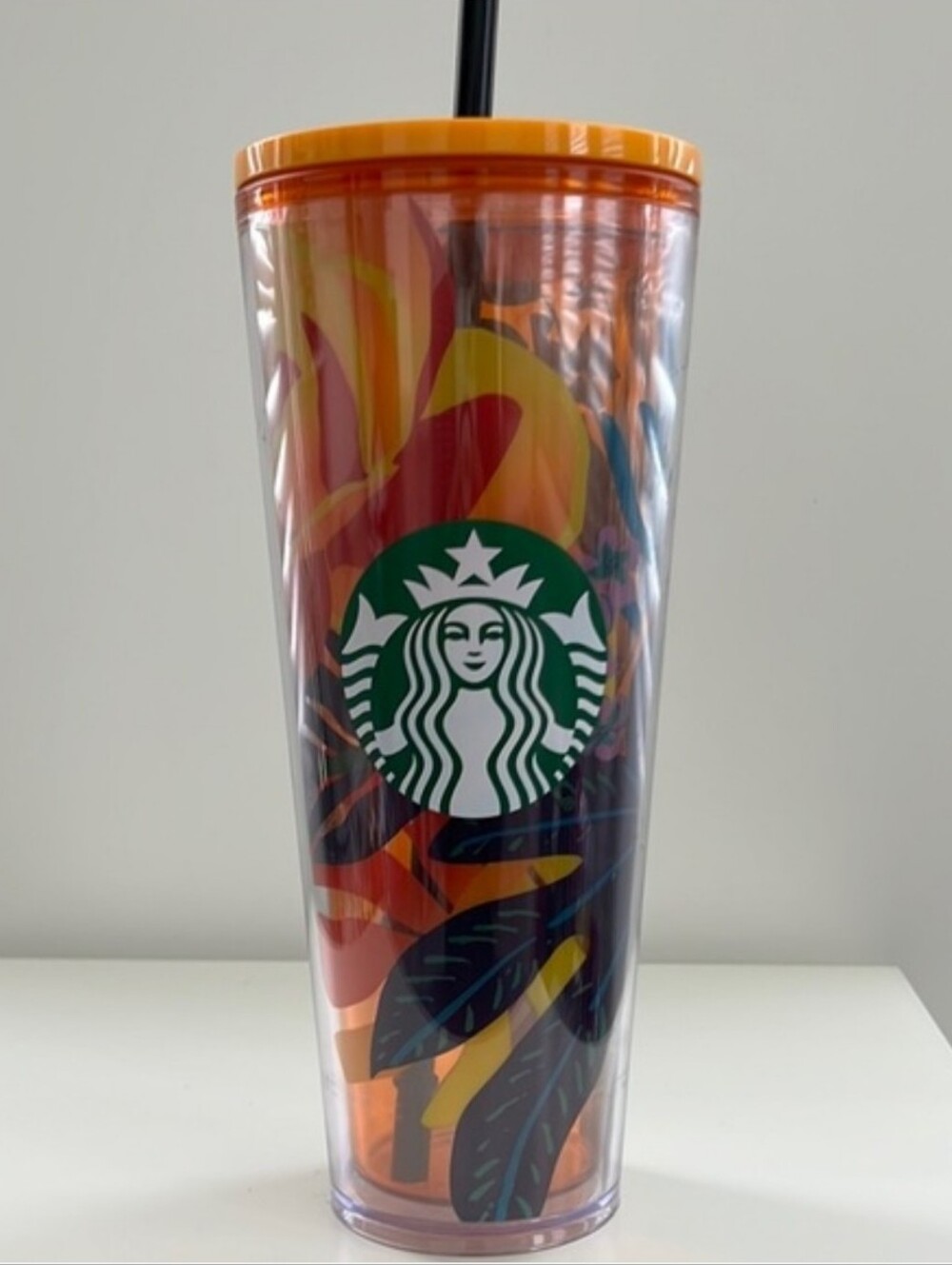 Starbucks 2022 Summer Orange Aqua Terra Tropical Tumbler